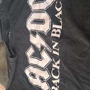 AC/DC Black Tee with White Logo